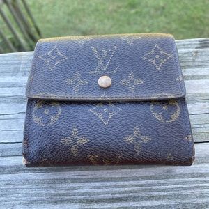 Louis Vuitton Wallet vintage trifold card holder designer Portefeiulle Elise